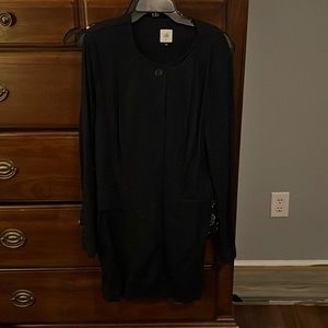 Cabi Ponte Knit button down coat navy color